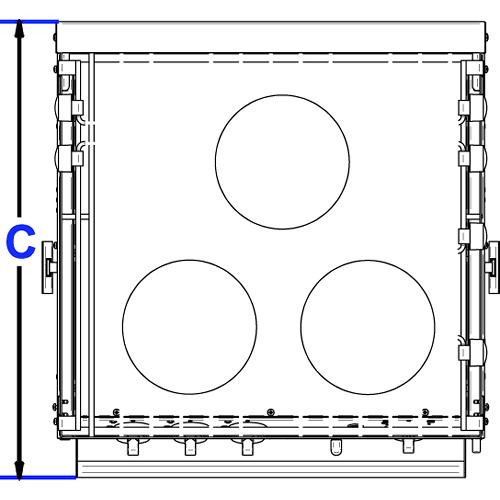 Force 10 65335 Gimballed Electric Galley Range With Ceramic-Glass Cooktop, 120V - 65335 - 924-For65335F1